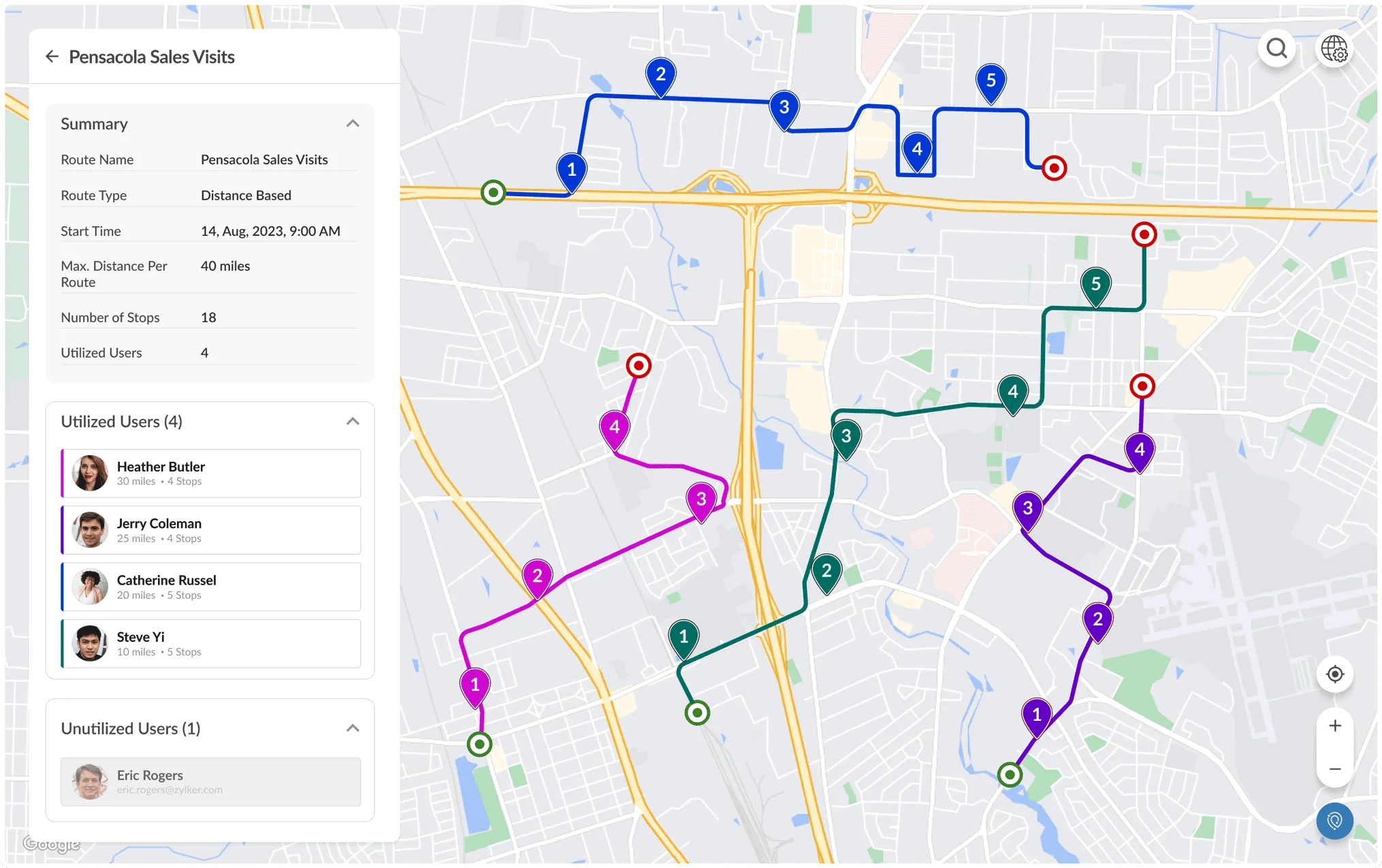map with direction mapping